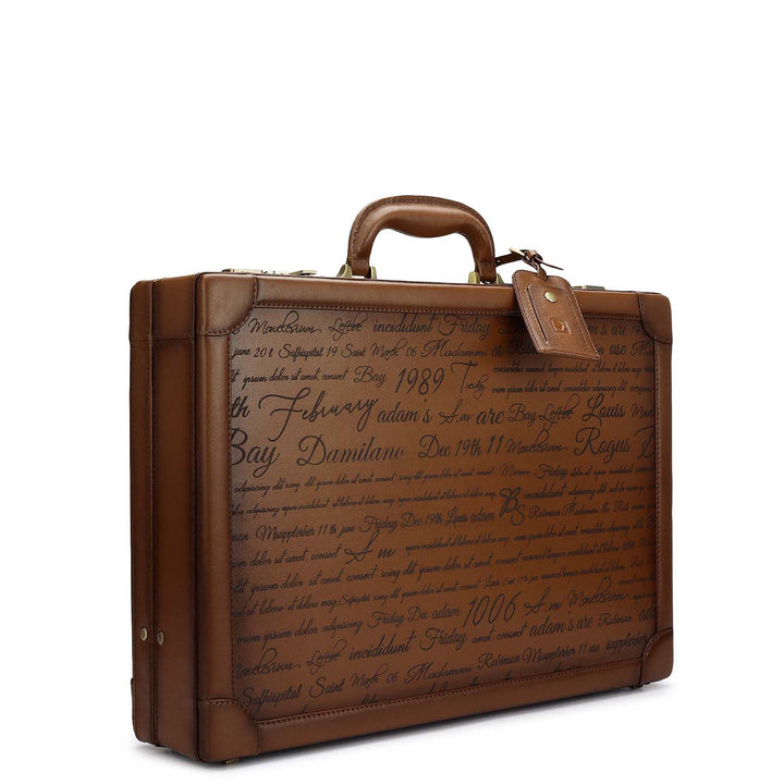 Signato Leather Brief Case - Cognac