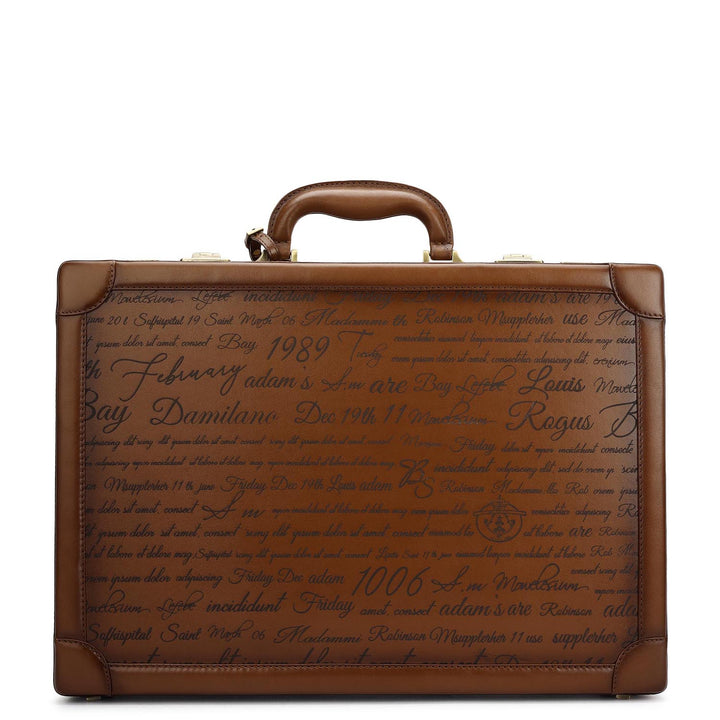 Signato Leather Brief Case - Cognac