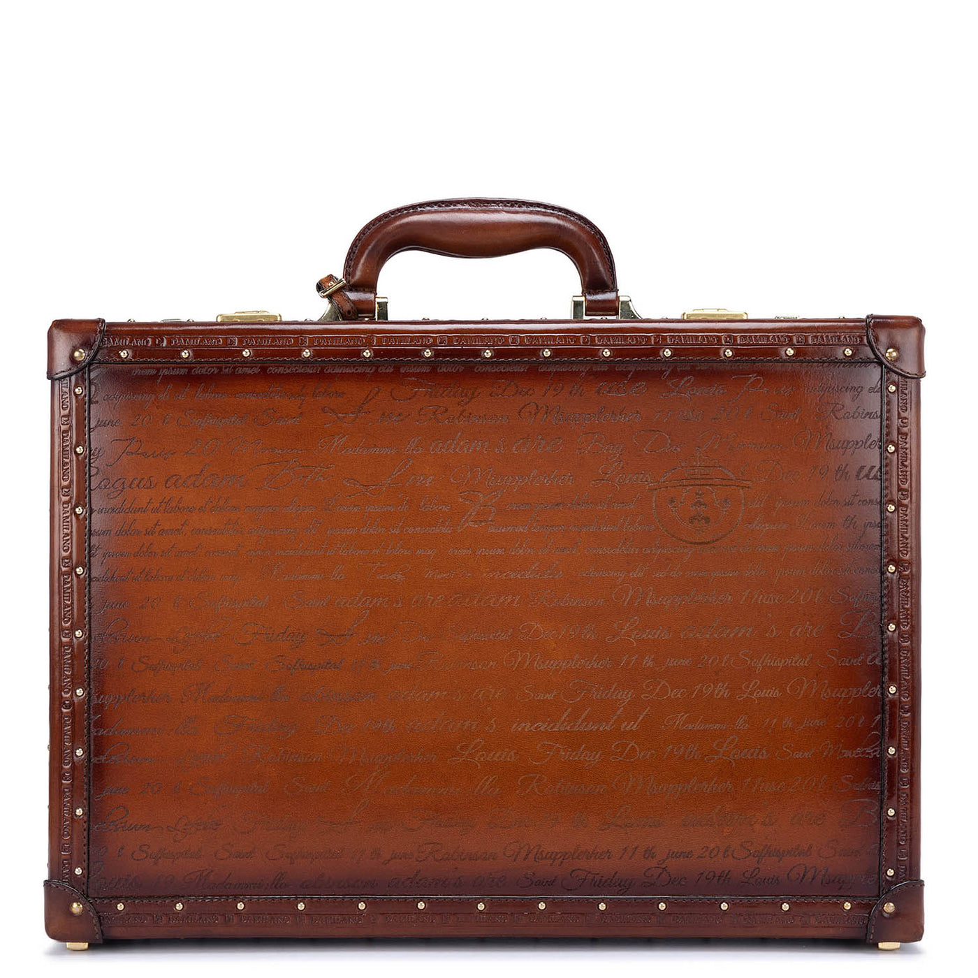Signato Leather Briefcase - Cognac