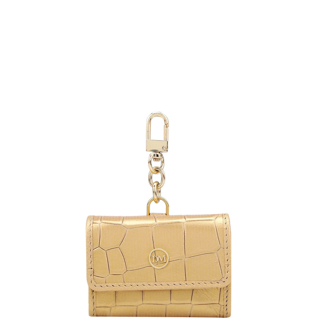 Croco Leather Bag Hanging - Gold