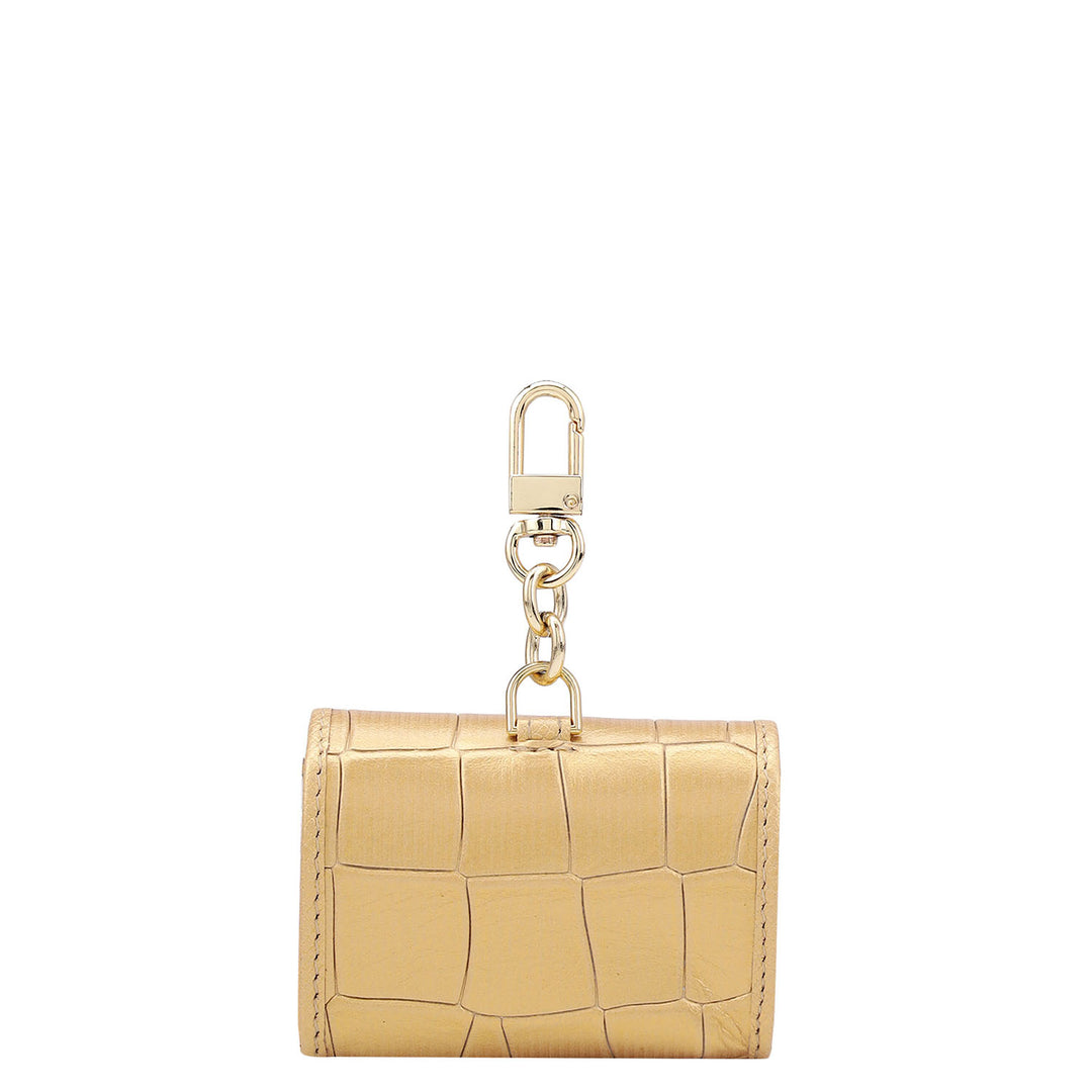Croco Leather Bag Hanging - Gold