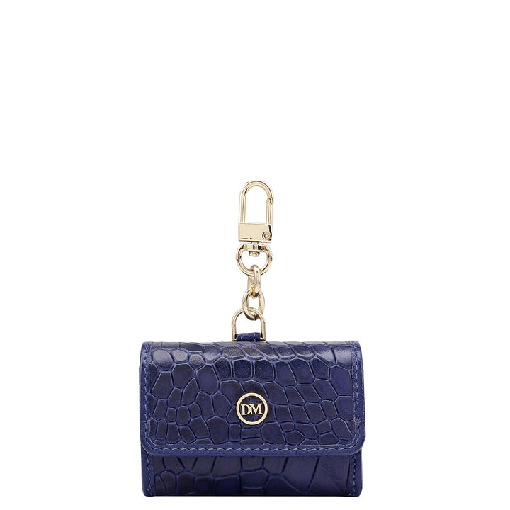 Croco Leather Bag Hanging - Ink Blue