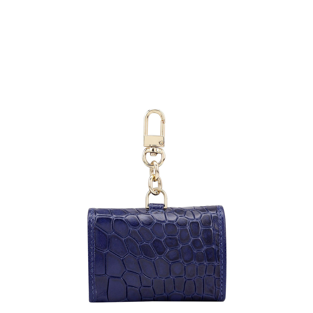 Croco Leather Bag Hanging - Ink Blue