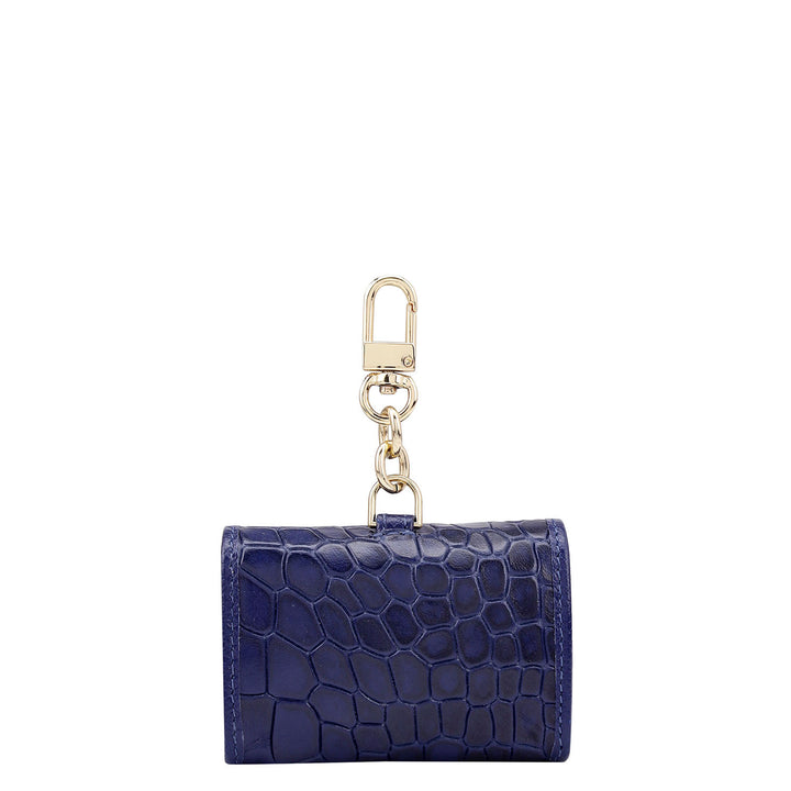 Croco Leather Bag Hanging - Ink Blue