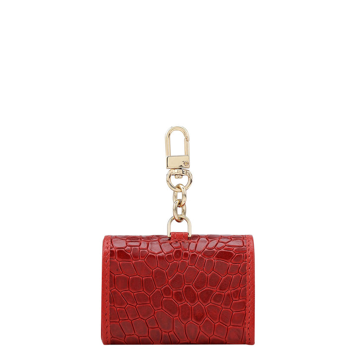 Croco Leather Bag Hanging - Red