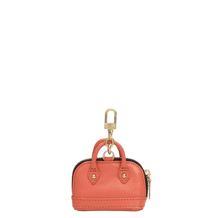 Franzy Leather Bag Hanging - Salmon
