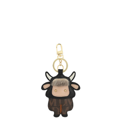 Monogram Franzy Leather Bag Hanging - Chocolate