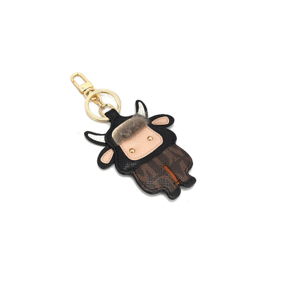 Monogram Franzy Leather Bag Hanging - Chocolate
