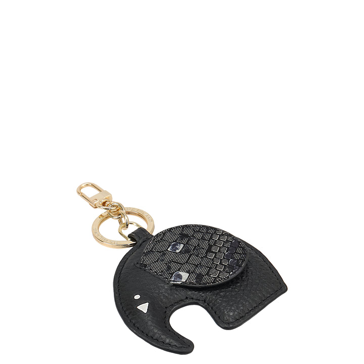 Wax Snake Leather Bag Hanging - Black