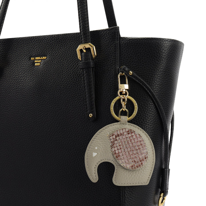 Wax Snake Leather Bag Hanging - Khaki