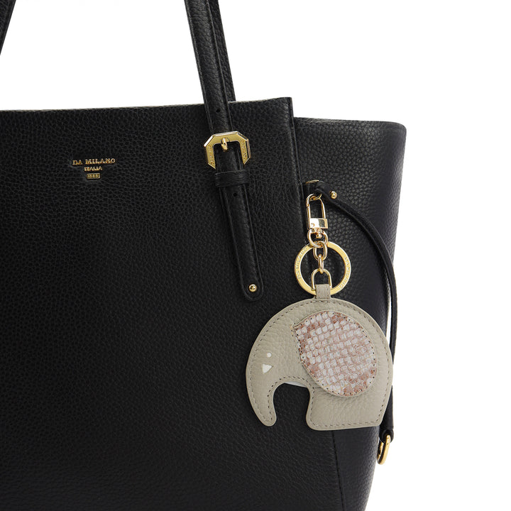 Wax Snake Leather Bag Hanging - Khaki