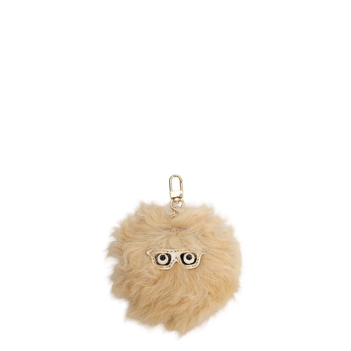 Fur Leather Bag Hanging - Off White