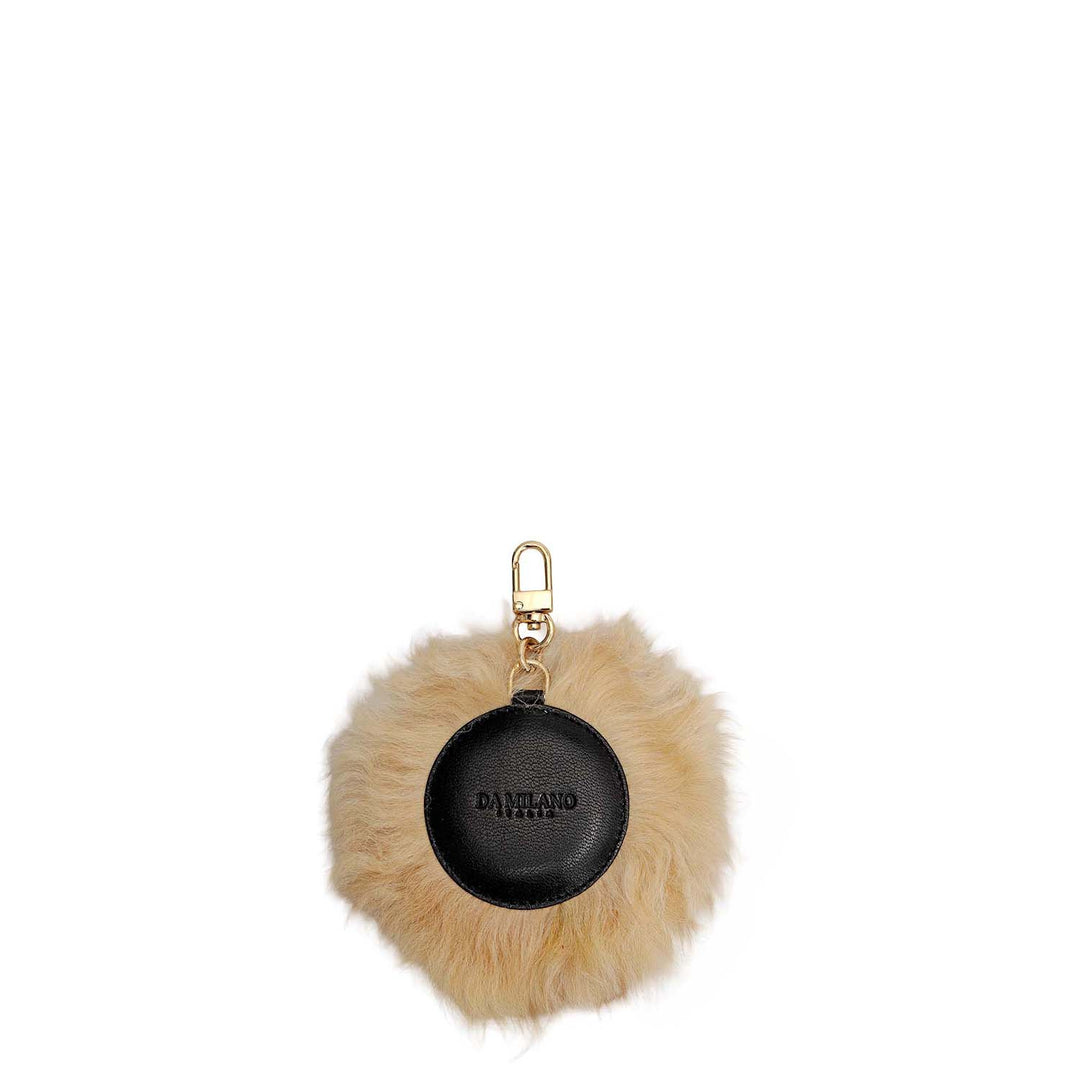 Fur Leather Bag Hanging - Off White