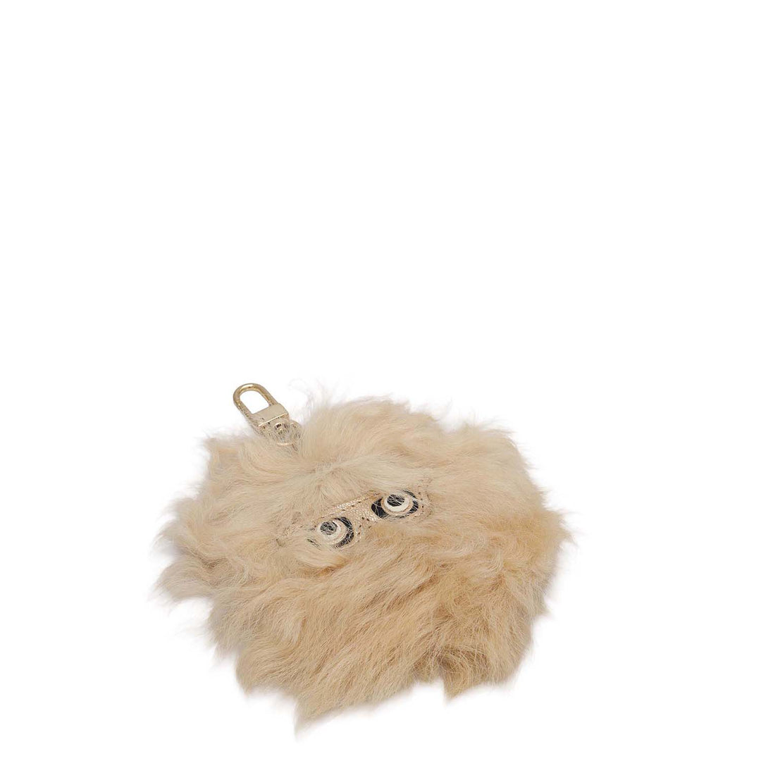 Fur Leather Bag Hanging - Off White