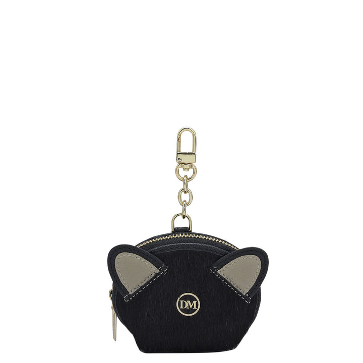 Fur Franzy Leather Bag Hanging - Black