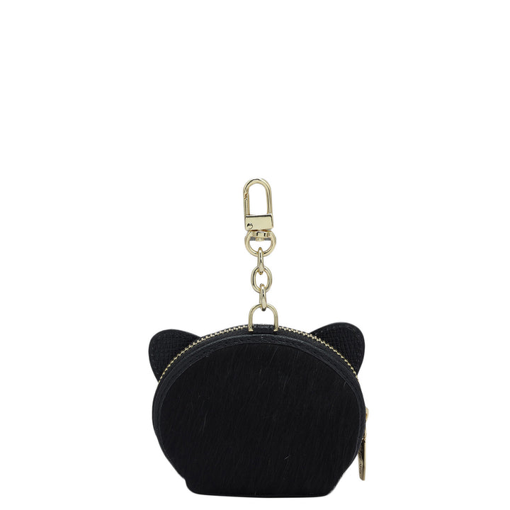 Fur Franzy Leather Bag Hanging - Black