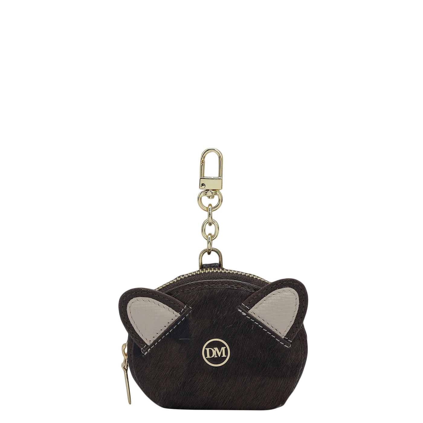 Fur Franzy Leather Bag Hanging - Brown