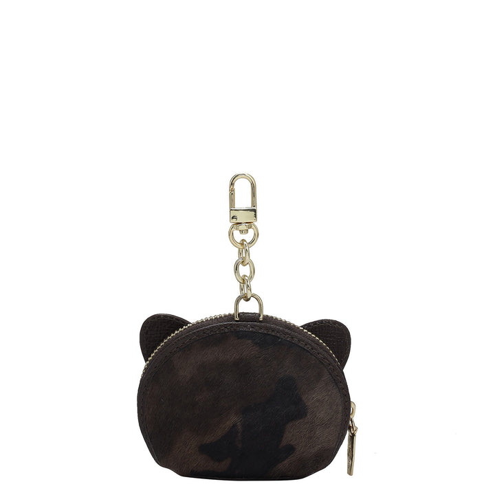 Fur Franzy Leather Bag Hanging - Brown