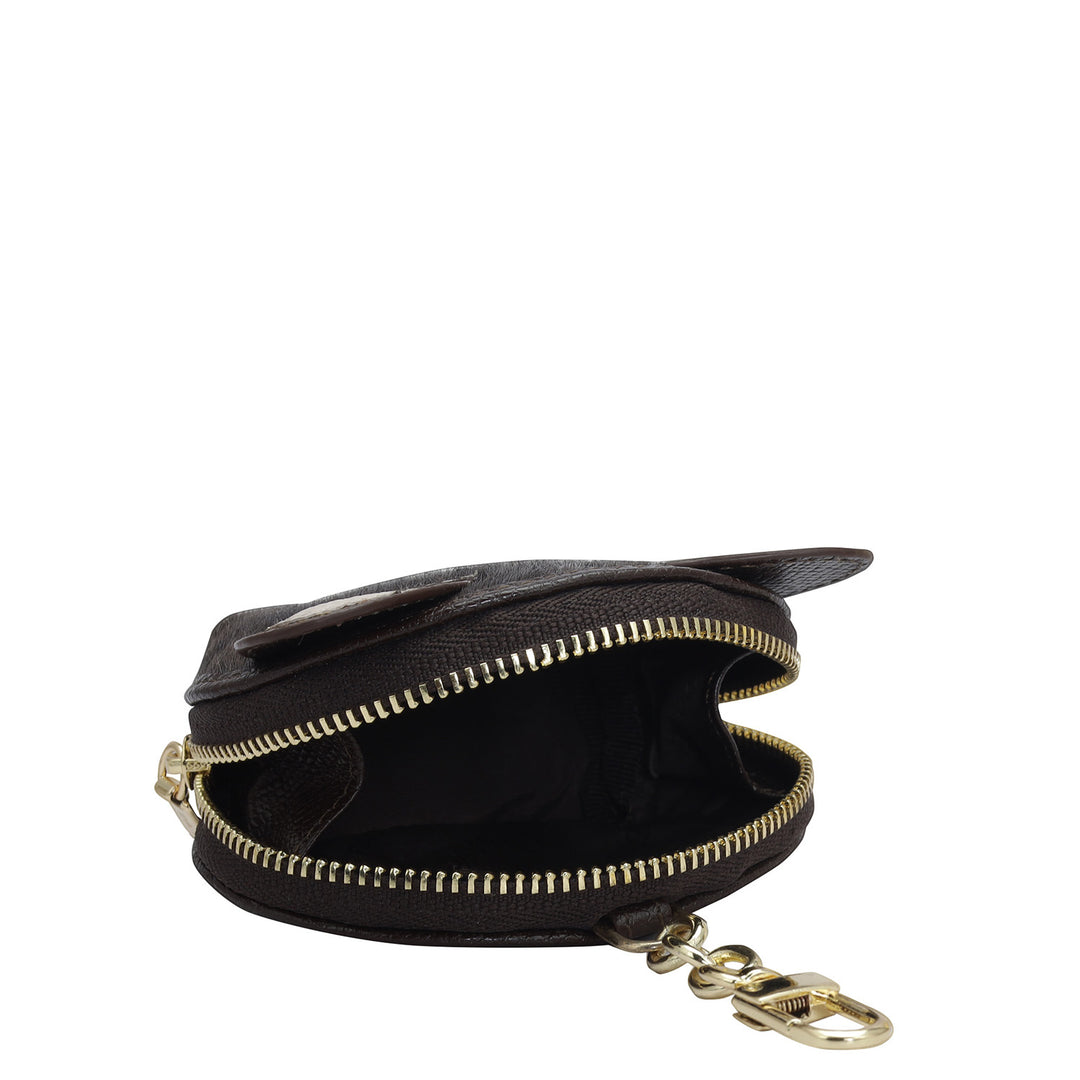 Fur Franzy Leather Bag Hanging - Brown