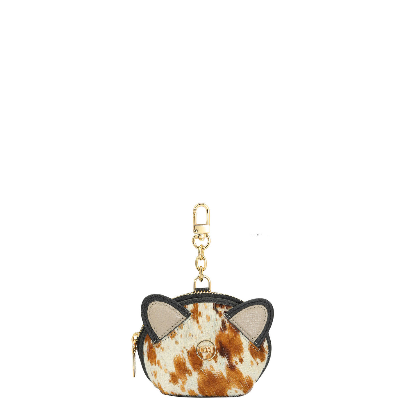 Fur Franzy Leather Bag Hanging - Off White & Cognac