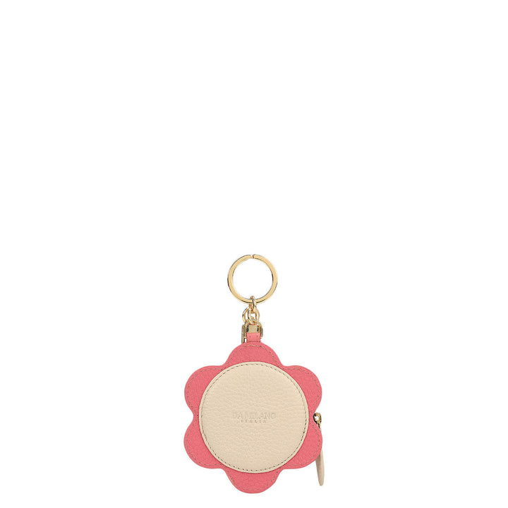 Wax Leather Bag Hanging - Marshmallow & Hyper Pink