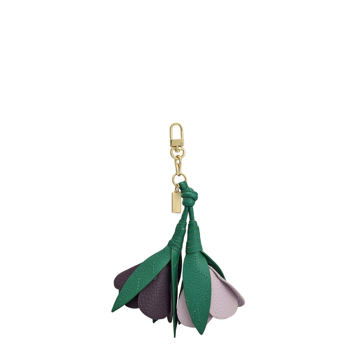 Wax Leather Bag Hanging - Green & Lilac