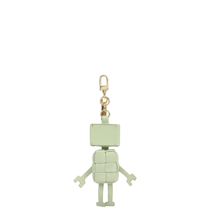 Mat Plain Leather Bag Hanging - Mint