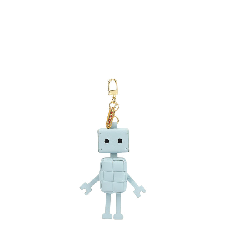 Mat Plain Leather Bag Hanging - Sky