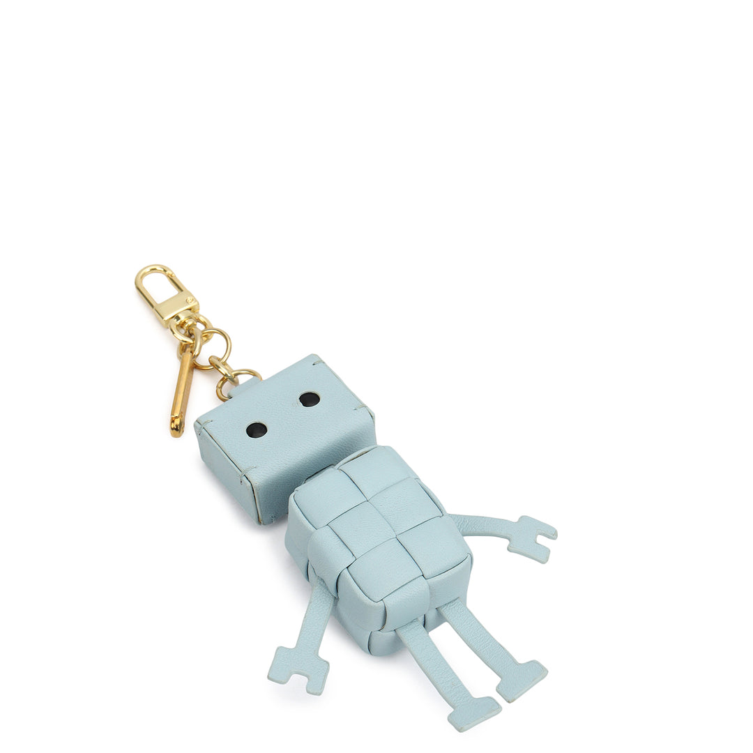 Mat Plain Leather Bag Hanging - Sky