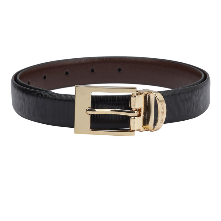 Formal Aztec Leather Ladies Belt - Black & Brown