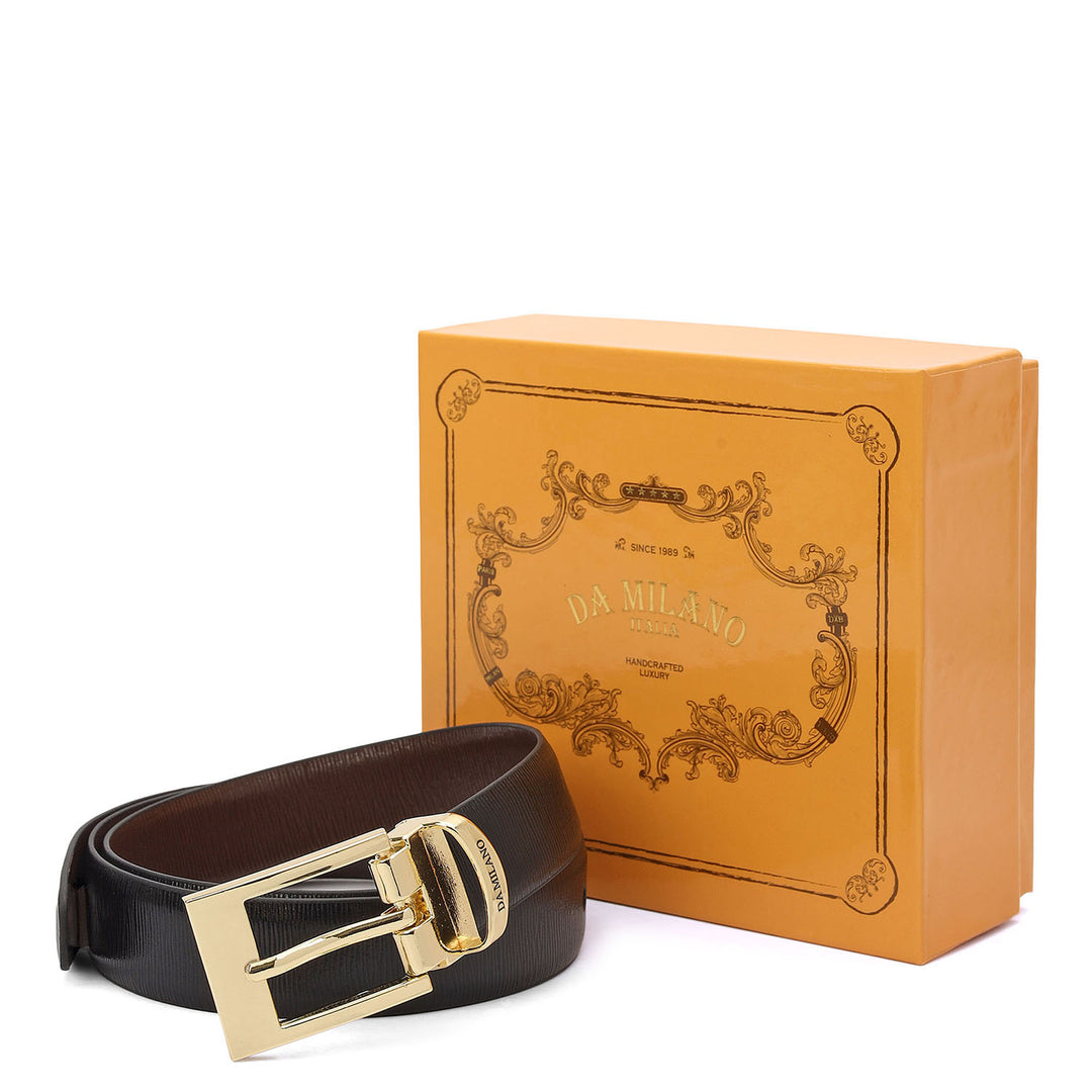 Formal Aztec Leather Ladies Belt-Black