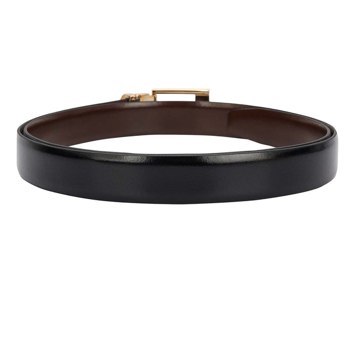 Formal Plain Leather Ladies Belt - Black & Brown