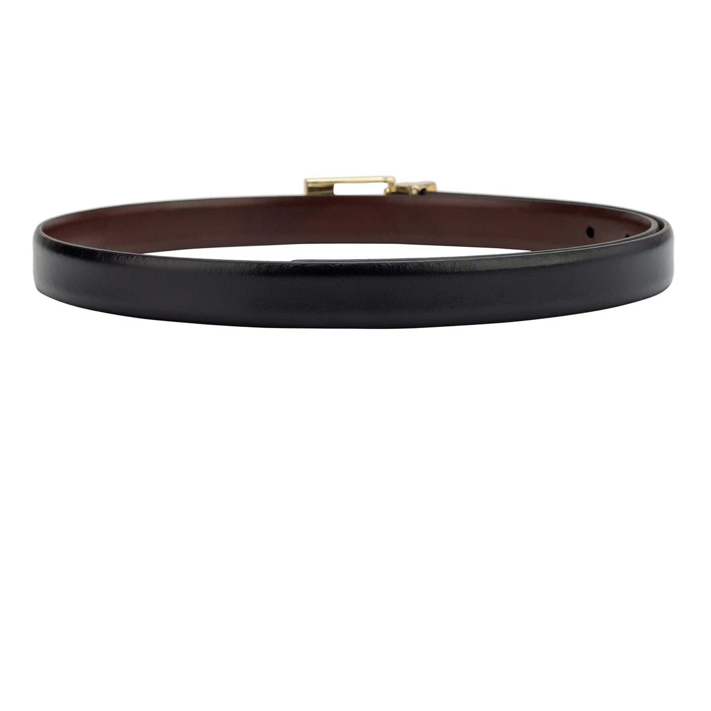 Formal Plain Leather Ladies Belt - Black & Brown