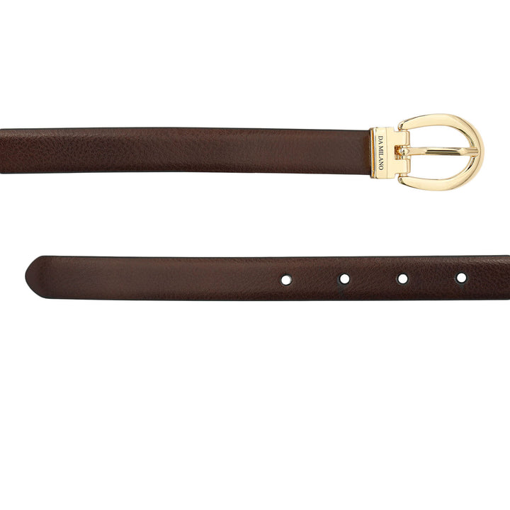 Formal Wax Leather Ladies Belt - Brown & Black