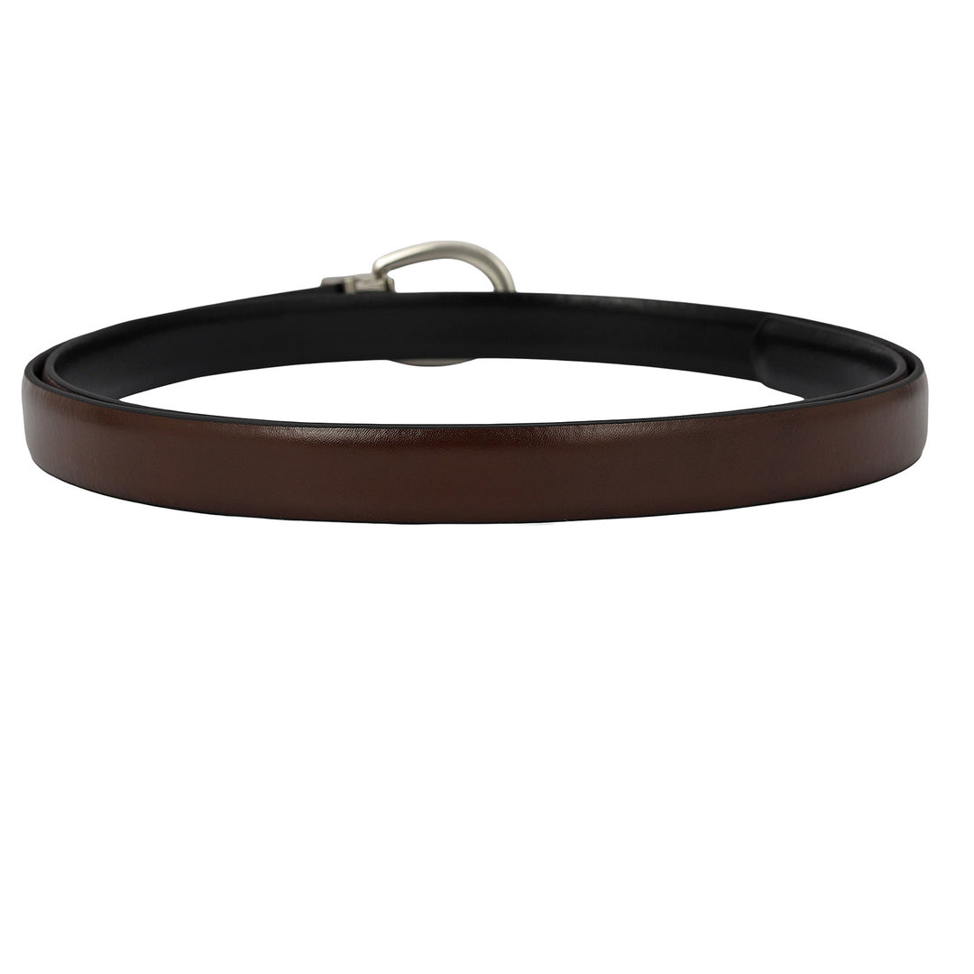 Formal Plain Leather Ladies Belt - Brown & Black