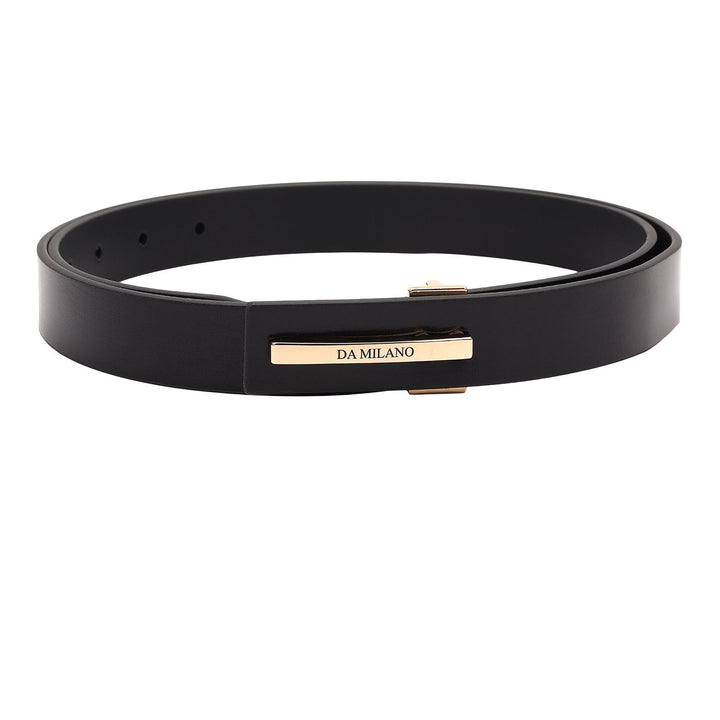 Formal Plain Leather Ladies Belt-Black