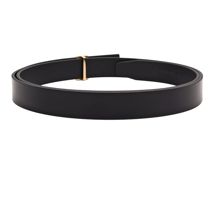 Formal Plain Leather Ladies Belt-Black