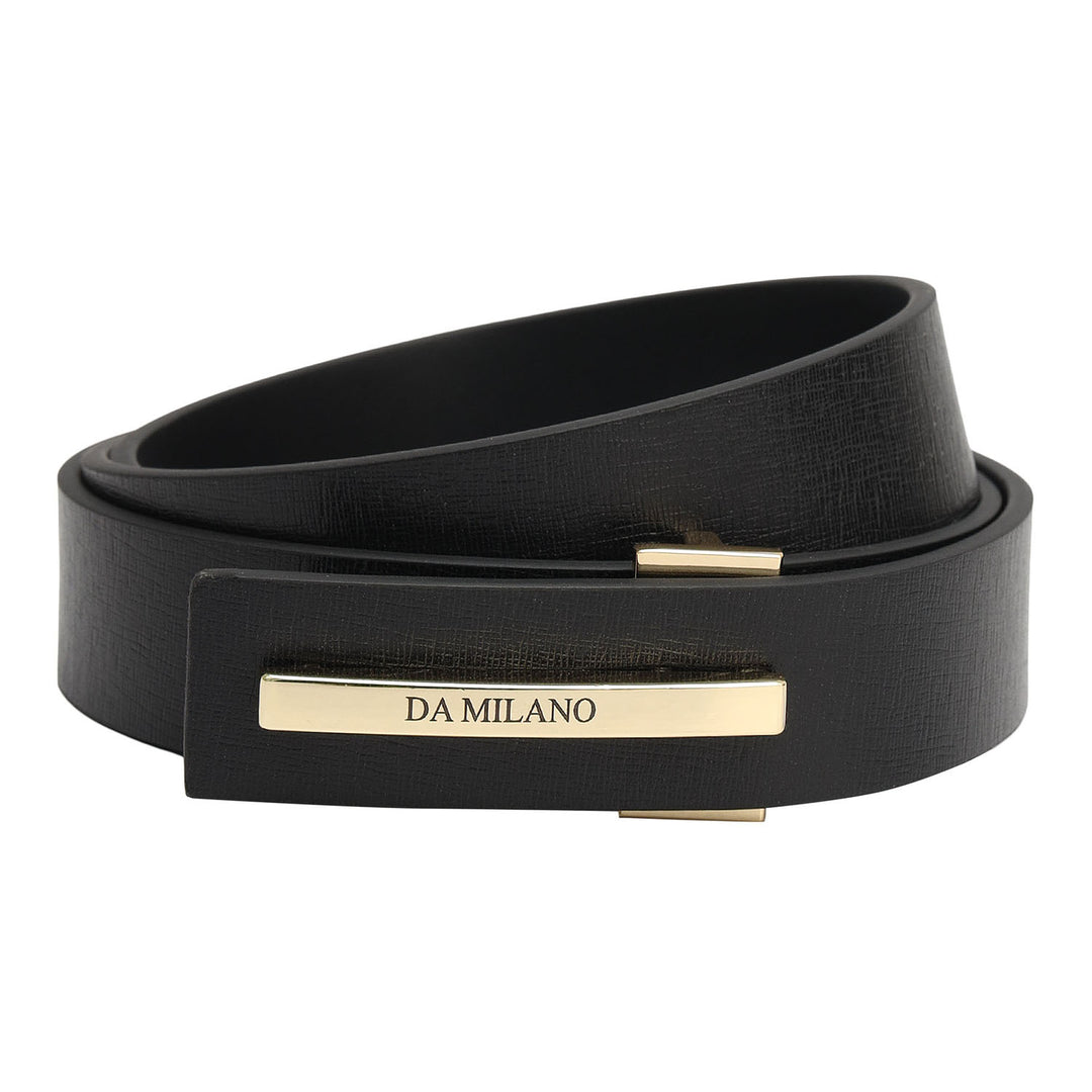 Formal Aztec Leather Ladies Belt - Black