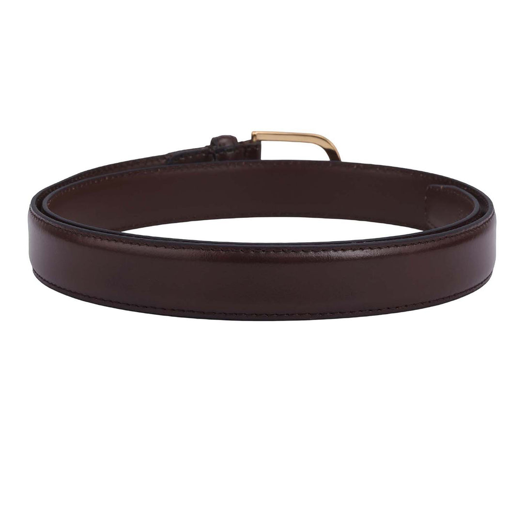 Casual Plain Leather Ladies Belt - Brown