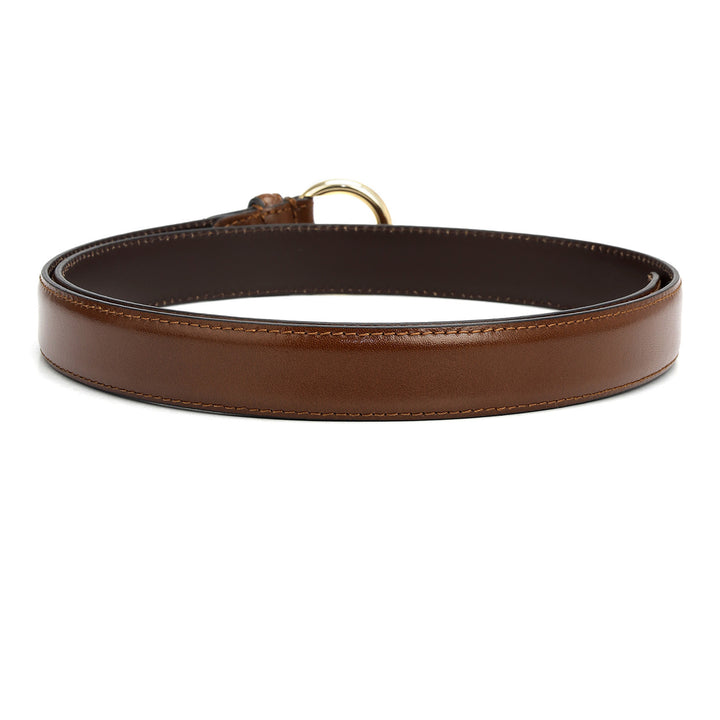 Formal Plain Leather Ladies Belt - Brown