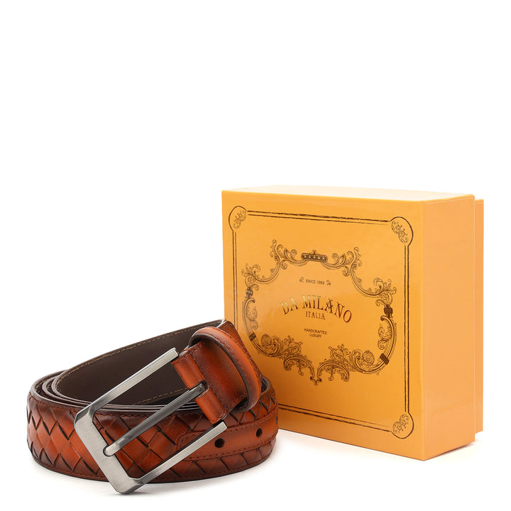 Casual Mat Leather Mens Belt-Tan