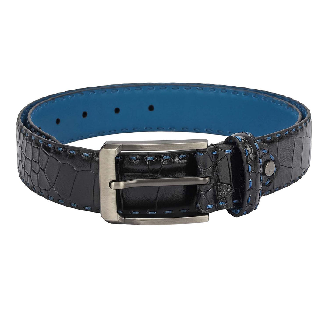 Casuals Croco Leather Mens Belt-Black