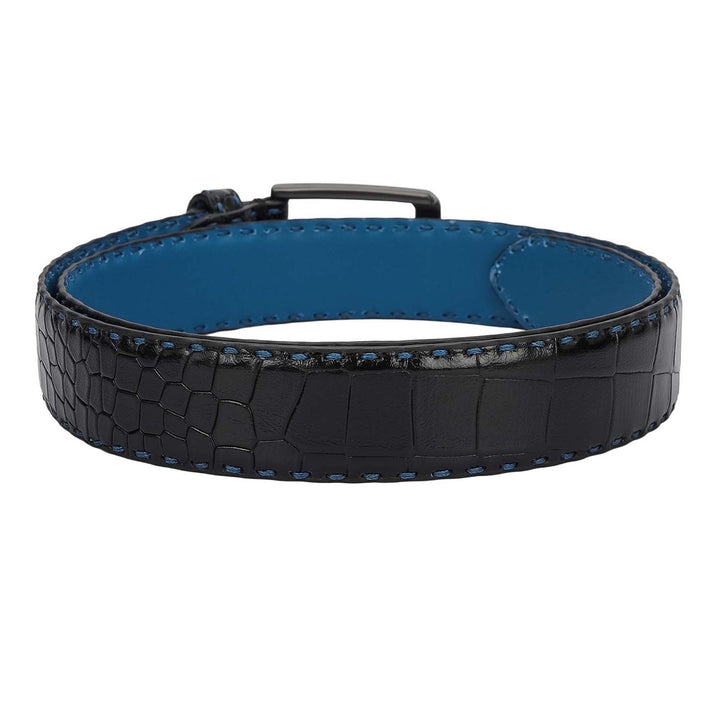 Casuals Croco Leather Mens Belt-Black