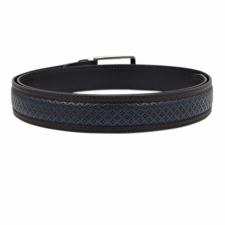 Casual Pun Leather Mens Belt - Blue