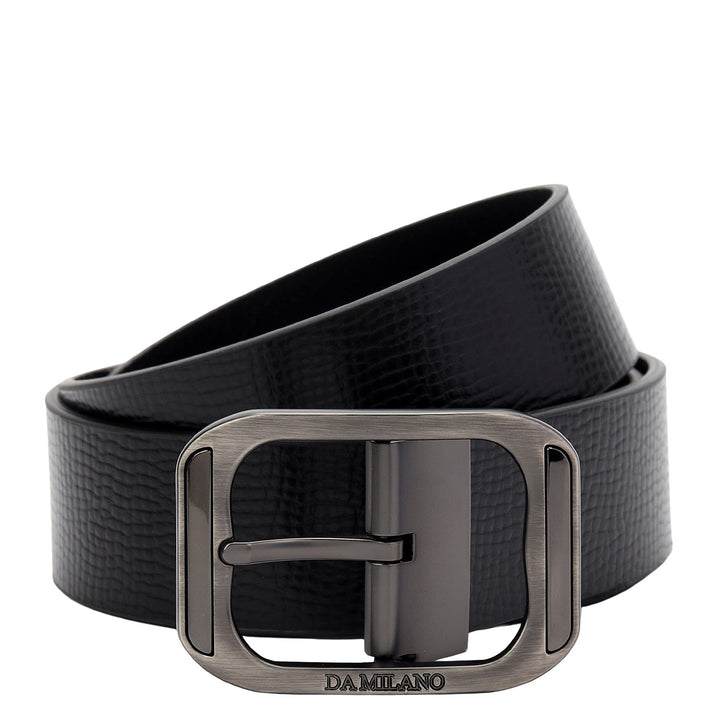 Formal Pebble Leather Mens Belt-Black