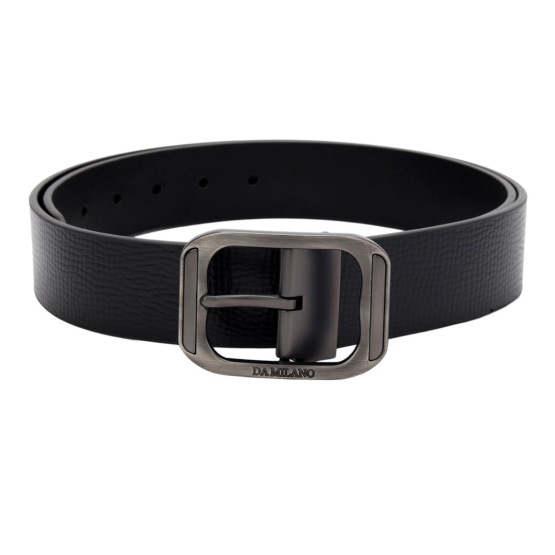 Formal Pebble Leather Mens Belt-Black