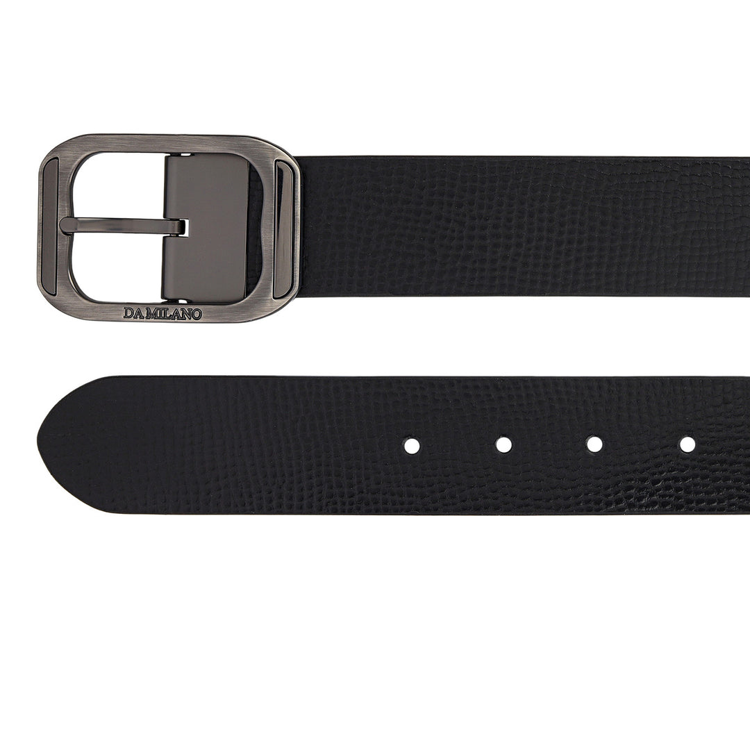 Formal Pebble Leather Mens Belt-Black