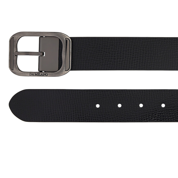 Formal Pebble Leather Mens Belt-Black