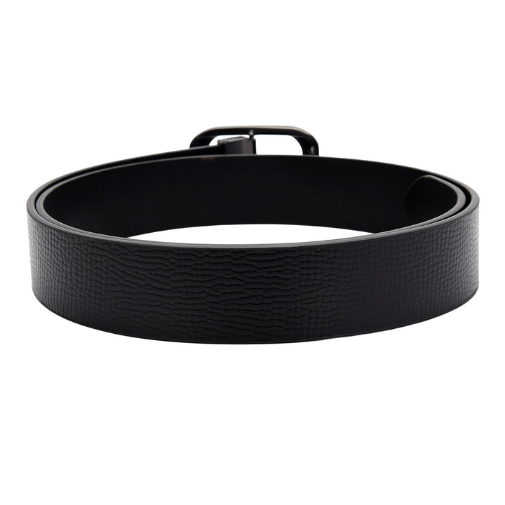 Formal Pebble Leather Mens Belt-Black