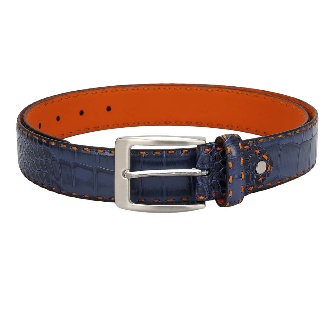 Casual Croco Leather Mens Belt-Stardust